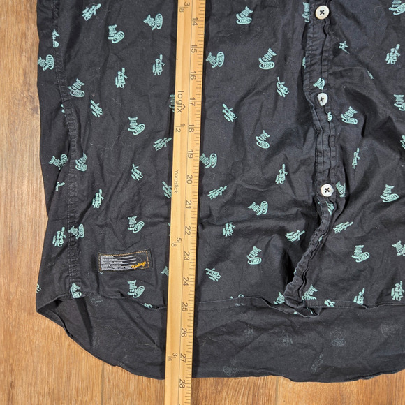 7 Diamonds Hawaiian Shirt Men’s Large Vintage Tiki Print King of the Beach - Picture 6 of 8